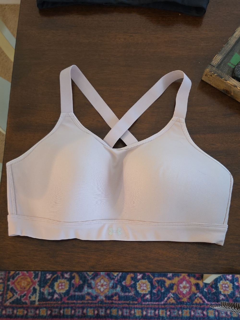 Under Armour Pale Pink Cross-Back Light Support Sports Bra